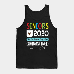 Seniors Toilet Paper Face 2020 The One Where They Were Quarantined Class Of School Tank Top